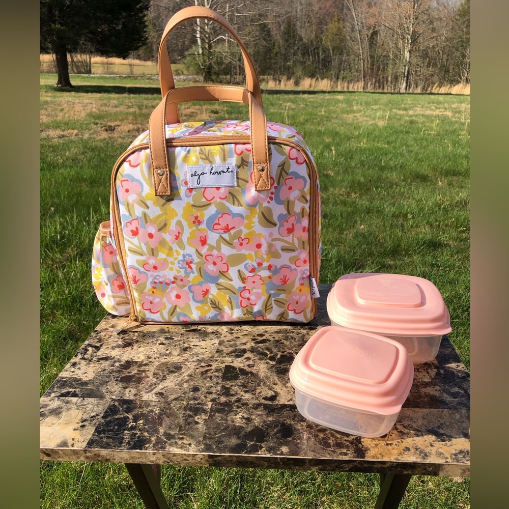Alja Horvat-Fit & Fresh Floral Lunch Bag with 2 plastic containers